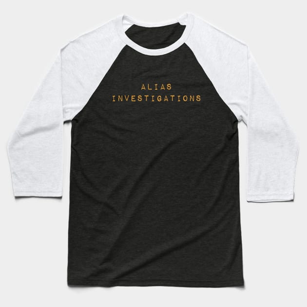 Alias Investigations Baseball T-Shirt by lorocoart